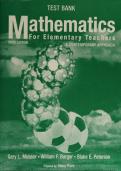 Test Bank to accompany Mathematics for elementary teachers  Debra Pharo&semi; Gary L Musser &lpar; WeLib&period;org &rpar;