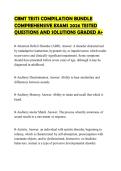CBMT TESTS COMPILATION BUNDLE COMPREHENSIVE EXAMS 2026 TESTED QUESTIONS AND SOLUTIONS GRADED A&plus;