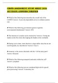 CBSPD ASSESSMENT STUDY SHEET 2026 ACCURATE ANSWERS VERIFIED