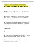 CLINICAL NEUROSCIENCE TEST REVIEW QUESTIONS 2026 FULLY SOLVED GRADED A&plus;
