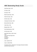 ABC Bartending Study Guide exams questions and answers