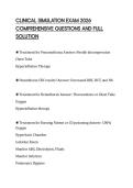CLINICAL SIMULATION EXAM 2026 COMPREHENSIVE QUESTIONS AND FULL SOLUTION