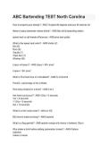 ABC Bartending TEST North Carolina exam questions and answers