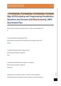 Wgu D278 Scripting and Programming Foundations Questions And Answers &lpar;Verified Answers&rpar;&comma; 100&percnt; Guaranteed Pass