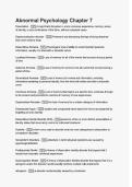 Abnormal Psychology Chapter 7 Questions with Explanations of Answers L