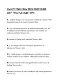 CM 4211 FINAL EXAM 2026 STUDY GUIDE WITH PRACTICE QUESTIONS