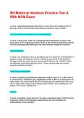 RN Maternal Newborn Practice Test A With NGN Exam  
