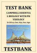 TEST BANK FOR CAMPBELL ESSENTIAL BIOLOGY WITH PHYSIOLOGY&comma; 5TH EDITION BY SIMON&comma; DICKEY&comma; REECE&comma; HOGAN&period;pdf