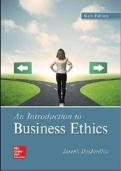 An Introduction To Business Ethics 6Th Edition By Joseph DesJardins - Test Bank Chapter &lpar;1 to 12&rpar;