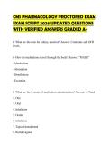 CMS PHARMACOLOGY PROCTORED EXAM EXAM SCRIPT 2026 UPDATED QUESTIONS WITH VERIFIED ANSWERS GRADED A&plus;