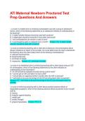 ATI Maternal Newborn Proctored Test  Prep Questions And Answers