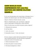 CMSRN BUNDLED EXAMS COMPREHENSIVE TESTS 2026 FULL QUESTIONS AND VERIFIED SOLUTIONS GRADED A&plus;