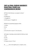 CNIT 155 FINAL PURDUE UNIVERSITY EXAM FINAL PAPER 2026 COMPREHENSIVE REVIEW