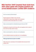 WGU Nutrition D440 Competed Study Guide Exam  2026 latest update with complete questions and  correct detailed answers verified 100&percnt; Graded A&plus;