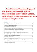 Test Bank for Pharmacology and the Nursing Process 9th Edition &ndash; Linda Lilley&comma; Shelly Collins & Julie Snyder&comma; Nursing&comma; 2025 &vert; Complete Chapters 1&ndash;58 with Exam-Style Questions
