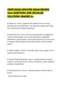 CNPR EXAM UPDATED EXAM REVIEW 2026 QUESTIONS AND DETAILED SOLUTIONS GRADED A&plus;