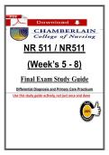 NR 511 Final Exam Study Guide &lpar;Weeks 5-8&rpar; PDF &vert; Chamberlain Differential Dx