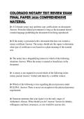 COLORADO NOTARY TEST REVIEW EXAM PREP 2026 PRACTICE QUESTIONS ACCURATE