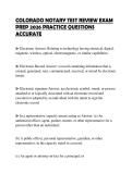 COLORADO NOTARY TEST REVIEW EXAM STUDY GUIDE 2026 COMPLETE ANSWERS VERIFIED