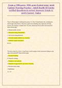 NSG 4100 &sol; NSG4100 Exam 4 &ndash; Nursing Practice&colon; Adult Health III&comma; Galen College of Nursing&comma; 2026&ndash;2027 &vert; Complete Study Guide with Verified Questions & Answers &lpar;Grade A&rpar;