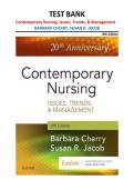 Contemporary Nursing Test Bank 8th Edition &vert; Cherry & Jacob