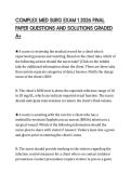 COMPLEX MED SURG EXAM 1 2026 FINAL PAPER QUESTIONS AND SOLUTIONS GRADED A&plus;