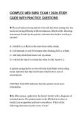 COMPLEX MED SURG EXAM 1 2026 STUDY GUIDE WITH PRACTICE QUESTIONS