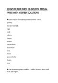 COMPLEX MED SURG EXAM 2026 ACTUAL PAPER WITH VERIFIED SOLUTIONS