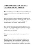 COMPLEX MED SURG EXAM 2026 STUDY GUIDE WITH PRACTICE QUESTIONS