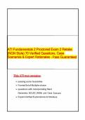 ATI Fundamentals 2 Proctored Exam 2 Retake &lpar;NGN Style&rpar;  70 Verified Questions&comma; Case Scenarios & Expert Rationales &ndash; Pass Guaranteed