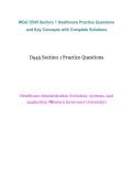 WGU D545 Section 1 &ndash; Healthcare Practice Questions and Key Concepts &ndash; Western Governors University &ndash; Academic Year 2026&sol;2027 &ndash; Complete Practice Guide with Solutions