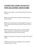 CONTRACTORS LICENSE LAW PRACTICE PAPER 2026 MASTERED QUESTION SERIES