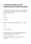 CONTRACTORS LICENSE LAW TESTS PRACTICE PAPER 2026 COMPLETE SOLUTIONS