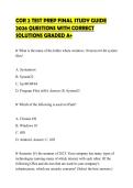 COR 2 TEST PREP FINAL STUDY GUIDE 2026 QUESTIONS WITH CORRECT SOLUTIONS GRADED A&plus;