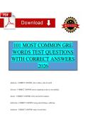 101 most common GRE words Practice test 2 questions well solved Qs Taciturn - n Ans reserved or uncommunicative in speech Qs Obdurate - n Ans refuse to change one's opinion&semi; stubborn Qs Garrulous - n Ans excessively talkative Qs Misanthrope