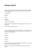 Nutrition NCLEX NEWEST 2026&sol;2027 ACTUAL EXAM COMPLETE QUESTIONS AND CORRECT DETAILED ANSWERS &lpar;VERIFIED ANSWERS&rpar; &vert;ALREADY GRADED A&plus;&vert;&vert;BRAND NEW&excl;&excl;