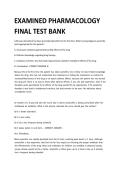 Examined Pharmacology Final Test Bank &ndash; Questions and Verified Answers &lpar;2026&rpar;