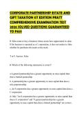 CORPORATE PARTNERSHIP ESTATE AND GIFT TAXATION 1ST EDITION PRATT COMPREHENSIVE EXAMINATION TEST 2026 SOLVED QUESTIONS GUARANTEED TO PASS
