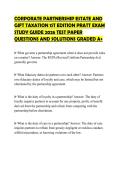 CORPORATE PARTNERSHIP ESTATE AND GIFT TAXATION 1ST EDITION PRATT EXAM STUDY GUIDE 2026 TEST PAPER QUESTIONS AND SOLUTIONS GRADED A&plus;