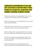 CORPORATE PARTNERSHIP ESTATE AND GIFT TAXATION 1ST EDITION PRATT FINAL PAPER 2026 EXAM FULL QUESTIONS AND CORRECT ANSWERS ALREADY PASSED