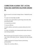 CORRECTIONS ACADEMY TEST 1 ACTUAL EXAM 2026 QUESTIONS SOLUTIONS GRADED A&plus;