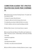 CORRECTIONS ACADEMY TEST 1 PRACTICE SOLUTION 2026 SOLVED ITEMS CONFIRMED A&plus;