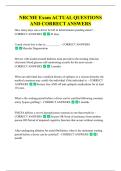NRCME Exam ACTUAL QUESTIONS  AND CORRECT ANSWERS 