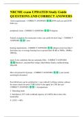 NRCME exam UPDATED Study Guide  QUESTIONS AND CORRECT ANSWERS 
