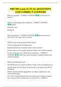 NRCME exam ACTUAL QUESTIONS  AND CORRECT ANSWERS 