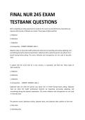 Final NUR 245 Exam Test Bank &ndash; Questions and Verified Answers &lpar;2026&rpar;
