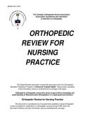 ORTHOPEDIC  REVIEW FOR  NURSING  PRACTICE 
