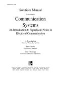 Solutions Manual  to accompany  Communication  Systems  An Introduction to Signals and Noise in  Electrical Communication  A&period; Bruce Carlson &vert;&vert;ISBN&colon;9780073380407
