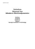 Solution  Manual for  Modern Electrodynamics  Andrew  Zangwill&vert;&vert;ISBN&colon;9780521896979