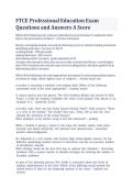 FTCE Professional Education Exam &ndash; Questions and Verified Answers &lpar;A Score&rpar; &lpar;2026&rpar;